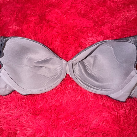 Cacique Lace Gray Floral Underwire Lightly Lined Full Coverage Bra - Picture 6 of 8